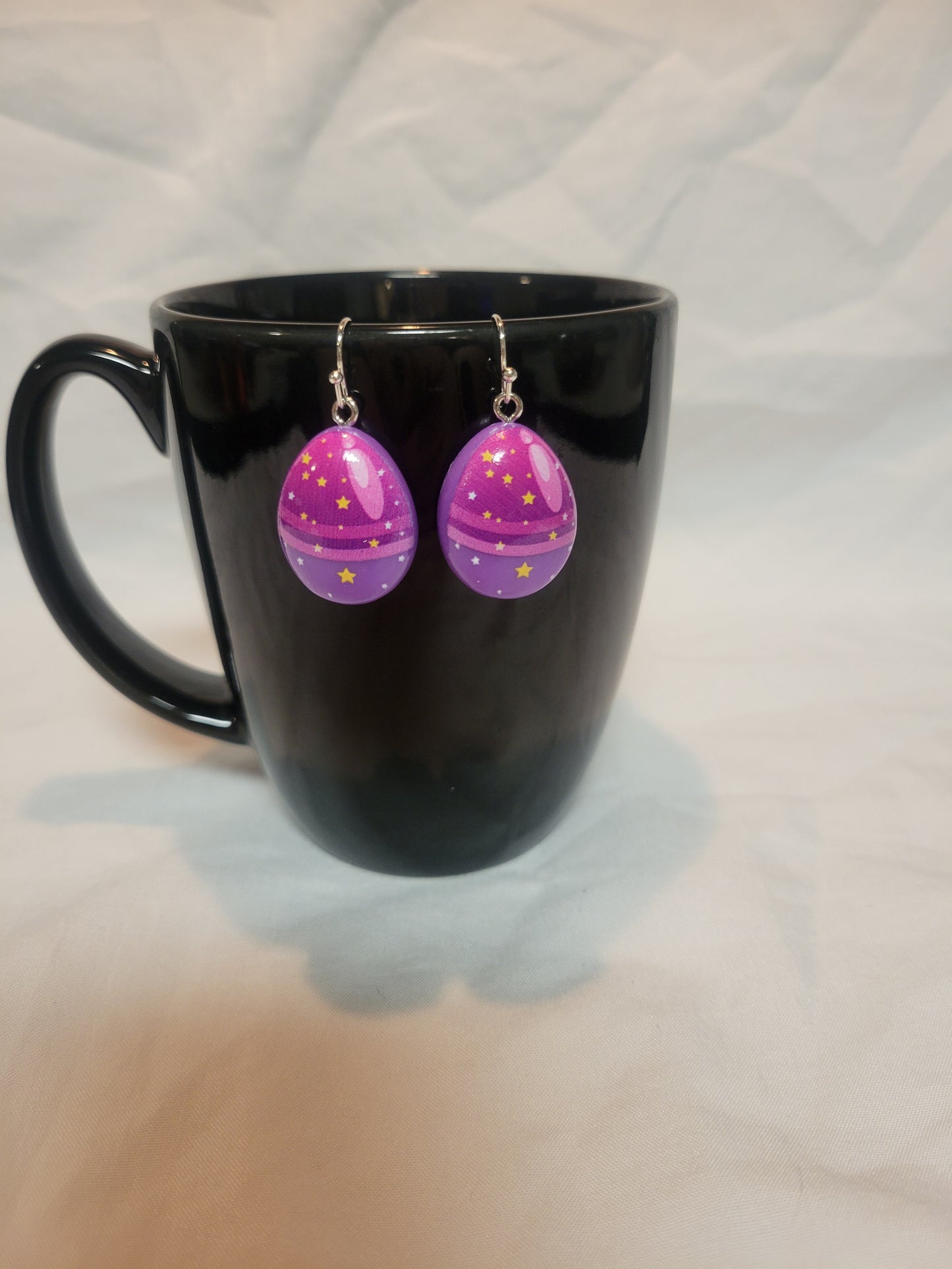 Earrings - Purple Easter Eggs