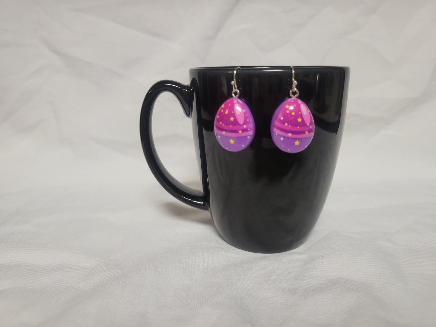 Earrings - Purple Easter Eggs