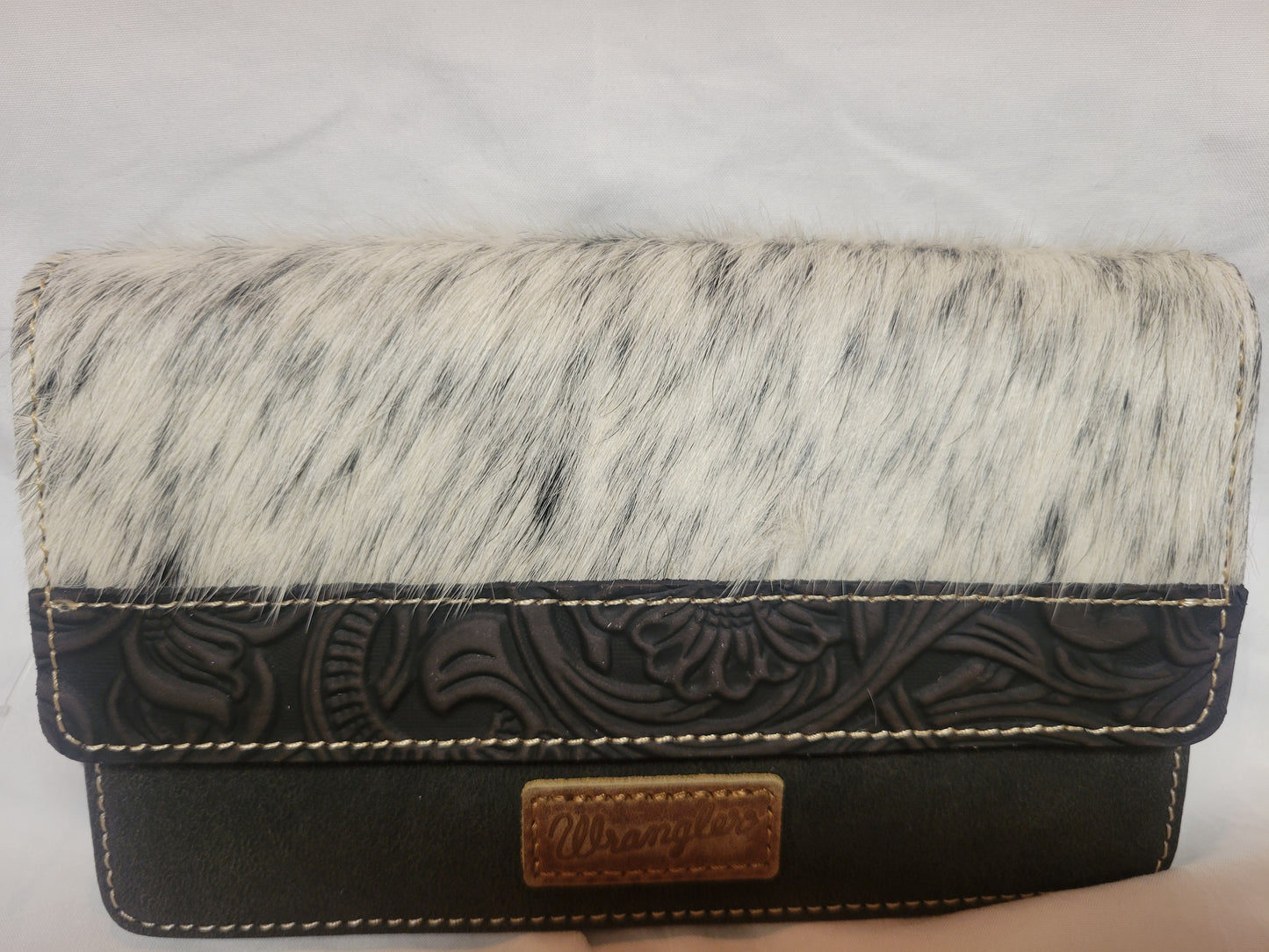 Wrangler Genuine Hair-on Cowhide Wallet/Crossbody