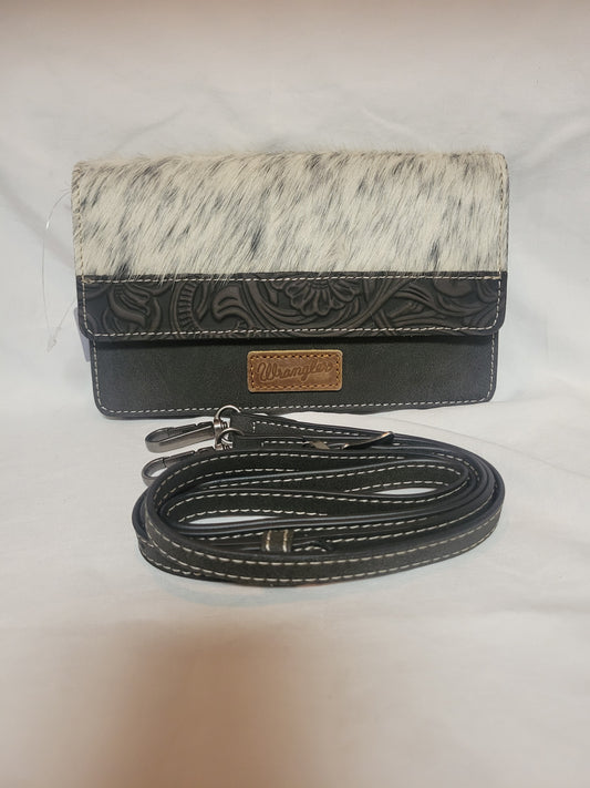 Cartera/bolso bandolera Wrangler de piel de vaca con pelo auténtico