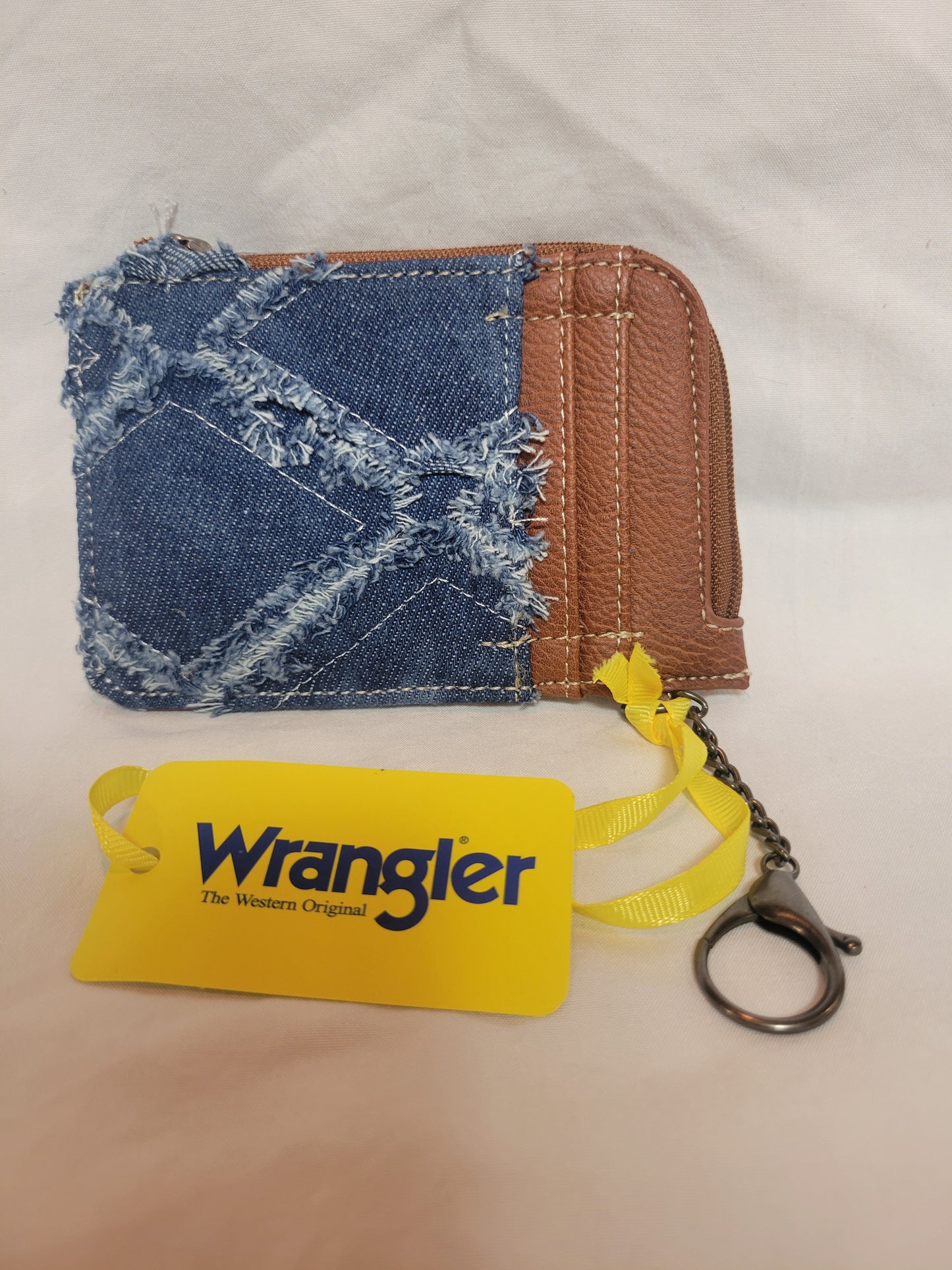 Estuche para tarjetas con cremallera en miniatura con estampado artístico del suroeste de Wrangler