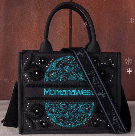 Montana West Embroidered Cut-Out Concealed Carry Tote/Crossbody