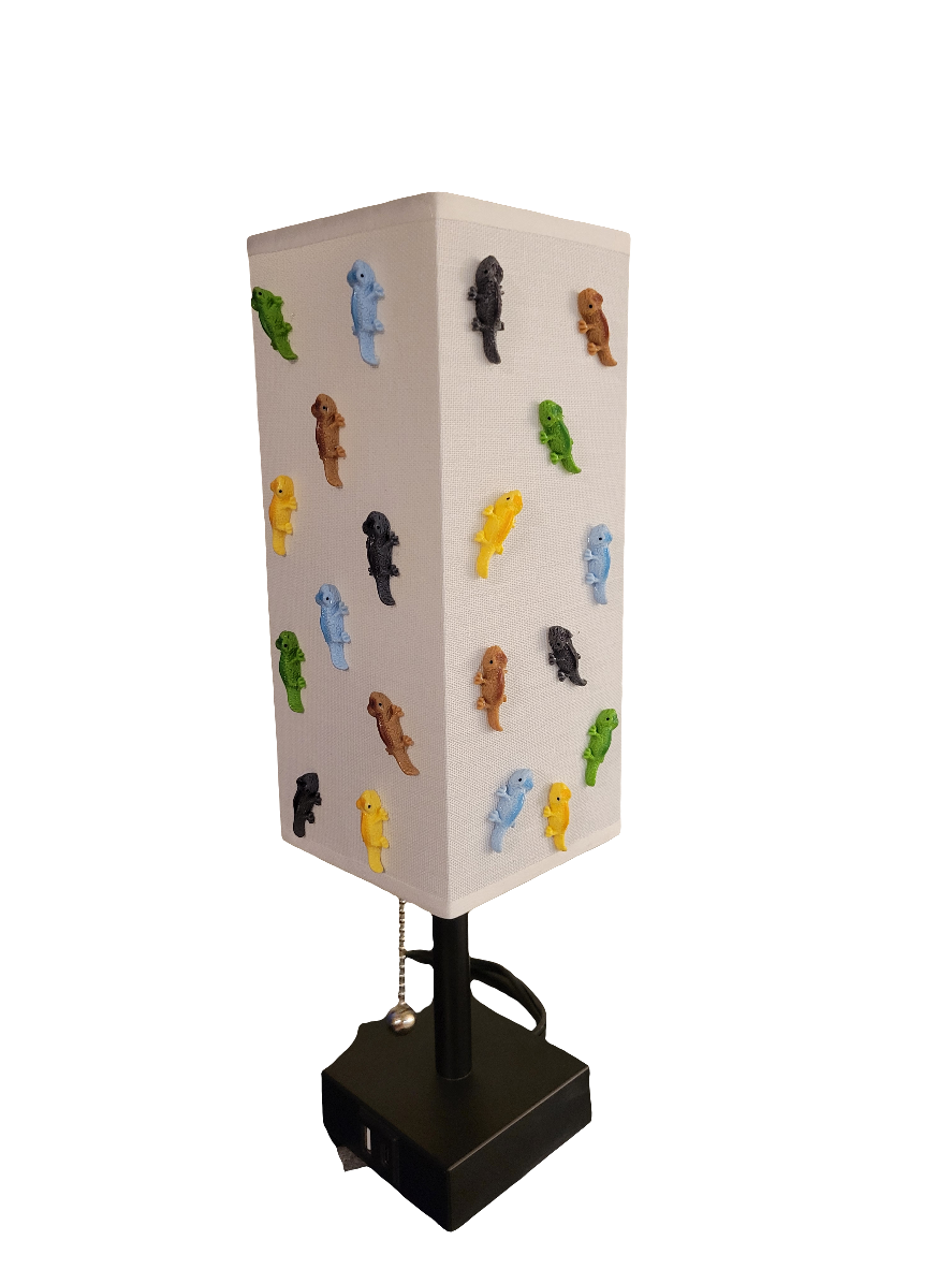 Custom Made Gecko Lamp